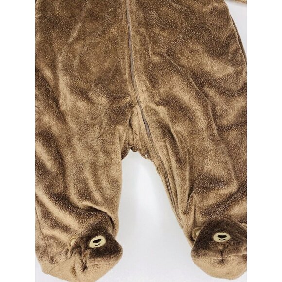 Just For You Carter’s Brown Teddy Bear Baby Outerwear One Piece 3M - Picture 3 of 4